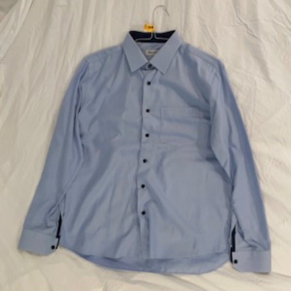 Balani Dress Shirt Size 43 17 Blue/White